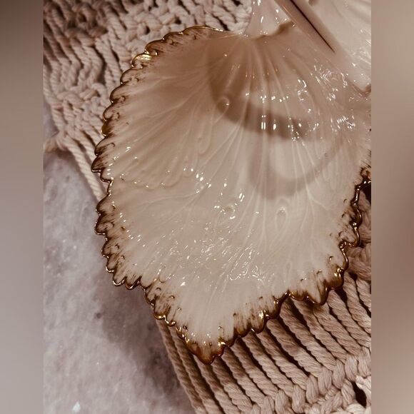 Lenox Blue Angel wing divided bowl With Gold Edges Vintage - Picture 3 of 5